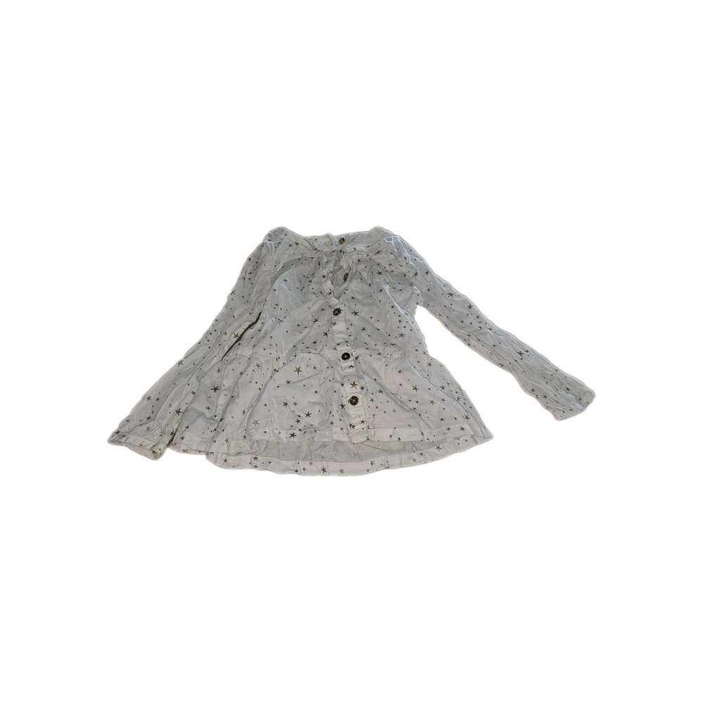 Carters Cream Shirt with Gold Stars Dots, Girls 3T‎ #754